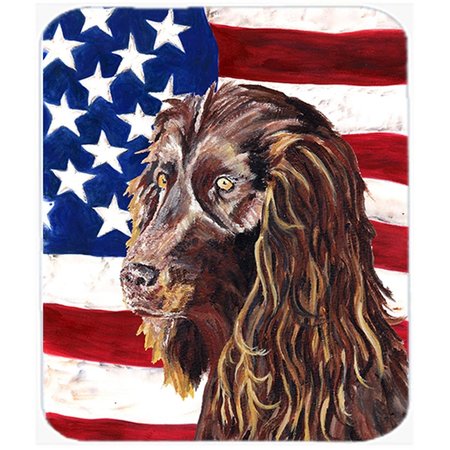 SKILLEDPOWER 7.75 x 9.25 In. Boykin Spaniel USA American Flag Mouse Pad; Hot Pad or Trivet SK629868
